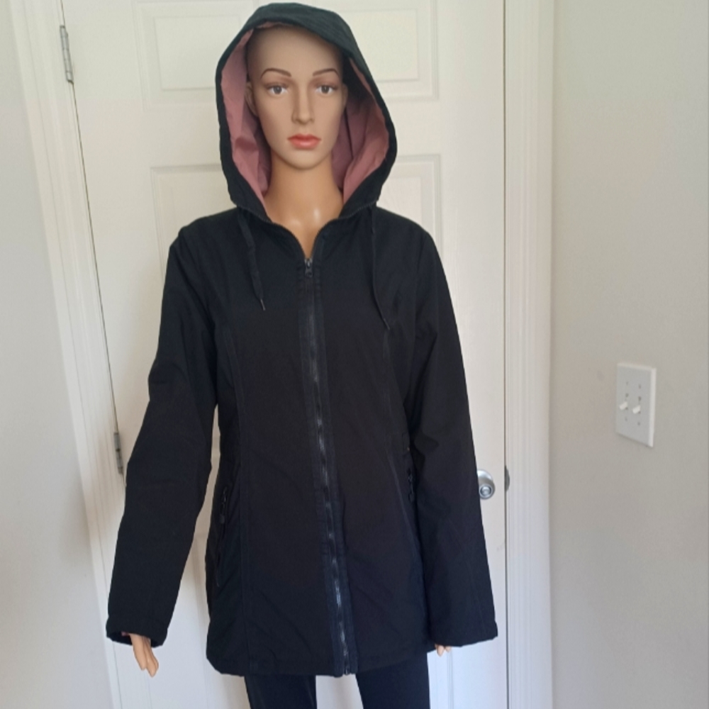 aundry by Shelli Segal  Hooded Water Resistant  Zip Up Jacket Size M